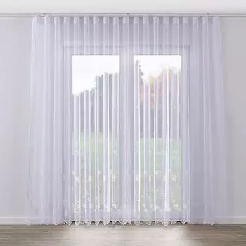 Волнистый занавес Dekoria, белый