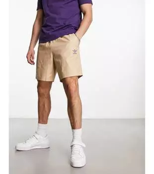 Волшебно-бежевые шорты с логотипом adidas Originals Enjoy Summer