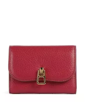 Волшебный кошелек из зерненой кожи Coccinelle, красный