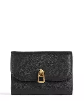 Волшебный кошелек из зернистой яловой кожи Coccinelle, черный