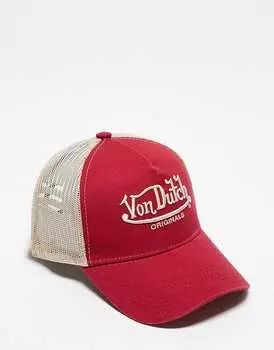 Von Dutch – Ньюарк – Красно-бежевая кепка дальнобойщика