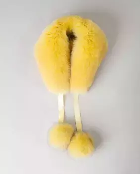 Воротник из меха лисы желтого цвета De la Roca, жёлтый
