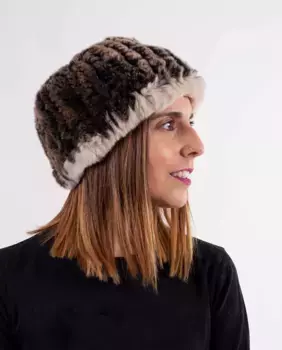 Воротник из натурального меха бежевого цвета MR Complements, бежевый