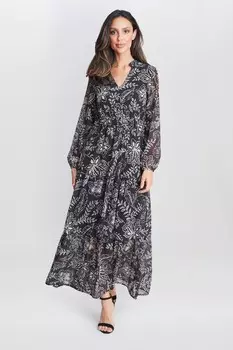 Воротник стойка с принтом Iona платье Gina Bacconi, черный