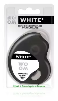 Вощеная зубная нить WOOM White+ Dental Floss