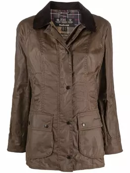 Вощеный дождевик с воротником Barbour, коричневый