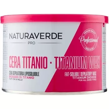 Воск для депиляции с диоксидом титана для сухой и чувствительной кожи 400мл, Naturaverde