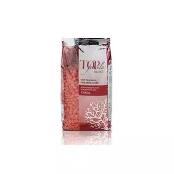 Воск ItalWax Top Formula Coral Film - гипоаллергенный коралловый воск для чувствительной кожи в гранулах для депиляции без полосок, низкотемпературный саше 100г