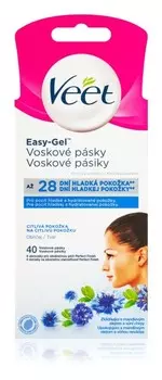 Восковые полоски для депиляции лица Veet Easy-Gel
