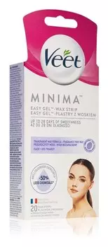 Восковые полоски для депиляции лица Veet Minima