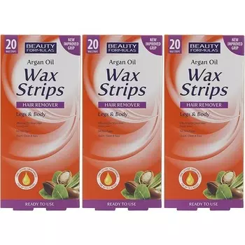 Восковые полоски с аргановым маслом, 20 шт., Beauty Formulas