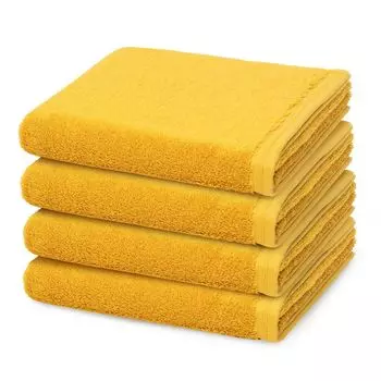 Vossen Pack из 4 шт. Vegan Life 4 полотенца в наборе, сертифицированное веганское производство, особенно мягкий, неподвластный времени дизайн.