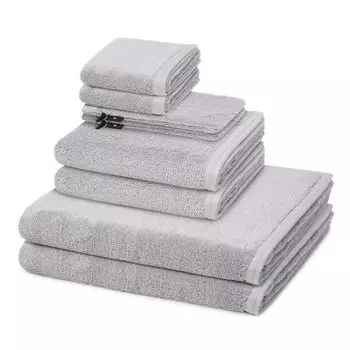 Vossen Pack из 8 шт. Vegan Life 2 полотенца для мытья, 2 полотенца для гостей, 2 полотенца для душа, 2 полотенца в наборе Сертифицированное веганское производство, особенно мягкий, неподвластный времени дизайн.