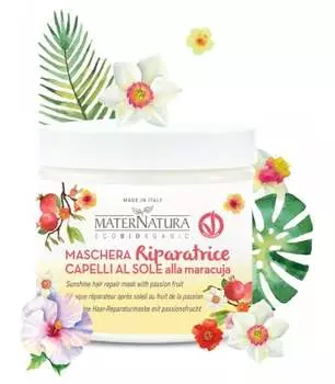 Восстанавливающая маска для волос после длительного пребывания на солнце, 200 мл, производитель Матернатура, MaterNatura