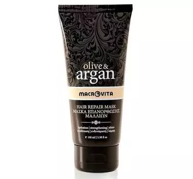 Восстанавливающая маска для волос с аргановым маслом 100мл MACROVITA OLIVE & ARGAN