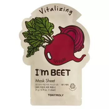Восстанавливающая тканевая маска для лица, 21 г Tony Moly I'M beet