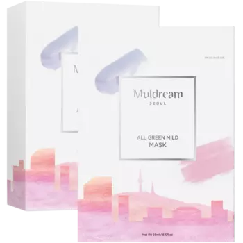Восстанавливающая тканевая маска для лица, 25 мл Muldream All green mild