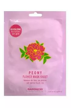Восстанавливающая тканевая маска с экстрактом цветков пиона, 21 г Baroness