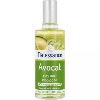 Восстанавливающее и смягчающее натуральное масло авокадо 50 мл Natessance