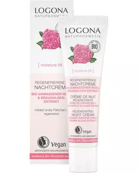 Восстанавливающий ночной крем с органической дамасской розой Logona, 30 мл