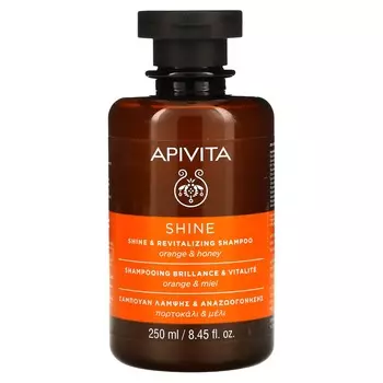 Восстанавливающий Шампунь Apivita для блеска, апельсин / мед, 250 мл