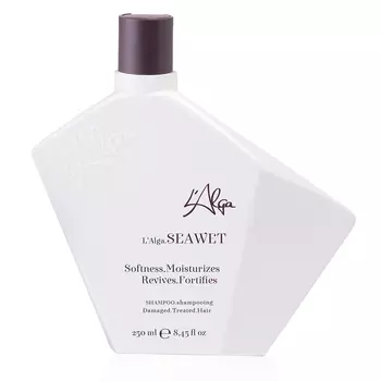 Восстанавливающий шампунь для волос seawet shampoo damaged treated hair L'Alga, 250 мл
