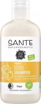 Восстанавливающий шампунь с органическим оливковым маслом и протеинами гороха, 500 мл Sante Repair