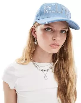 Восстановленная винтажная джинсовая кепка в стиле ковбой со стразами Reclaimed Vintage