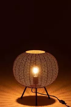 Восточная металлическая настольная лампа "Majestic Elegance" теплого коричневого цвета, доступна в двух вариантах - высота 39см. J-Line