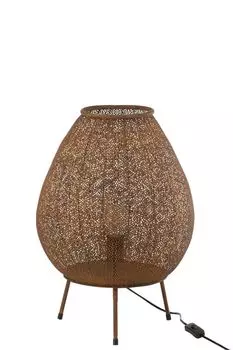 Восточная металлическая настольная лампа "Majestic Elegance" теплого коричневого цвета, доступна в двух вариантах - высота 53см. J-Line