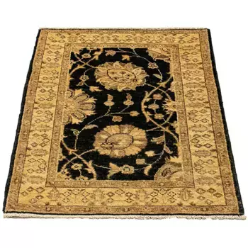 Восточный ковер Моргенланд «Ziegler - 86 x 62 см - темно-синий», прямоугольный, высота 6 мм, гостиная, ручная работа, уникальное изделие с сертификатом Morgenland