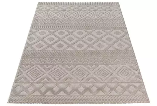 Восточный ковер Сехразат "Люкс 6100", прямоугольный, высокая-низкая структура, гостиная Sehrazat 80х150 см, бежевый