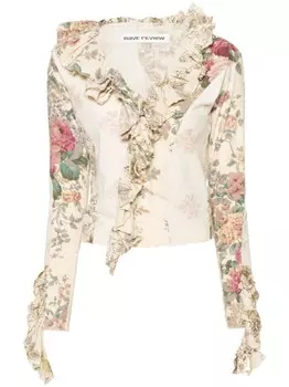 Восторженный отзыв Блузка с оборками Esme Rave Review, серый