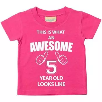 Вот как выглядит футболка пятилетнего ребенка 60 SECOND MAKEOVER, розовый