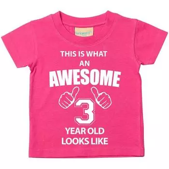 Вот как выглядит потрясающая футболка 3-летнего ребенка 60 SECOND MAKEOVER, розовый