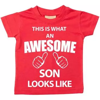 Вот как выглядит потрясающий сын Футболка 60 SECOND MAKEOVER, красный