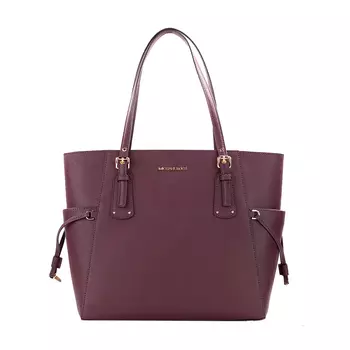 Voyager Большая сумка-кошелек East West из сафьяновой кожи Merlot Michael Kors