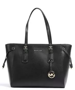 Voyager Шоппер 13 зернистая яловая кожа Michael Kors, черный