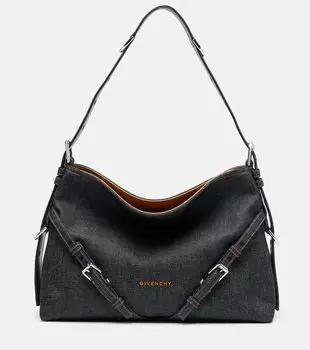Voyou Medium джинсовая сумка через плечо Givenchy, Indigo Blue