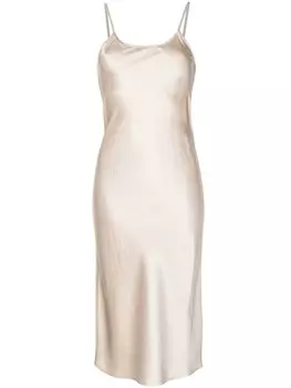 VOZ платье-комбинация из шелка, нейтральный цвет