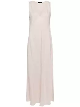 VOZ платье макси с V-образным вырезом, нейтральный цвет