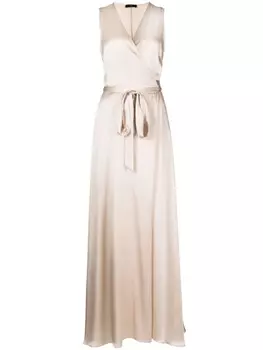 Voz платье макси с запахом, нейтральный цвет