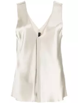 Voz шелковый топ с необработанными краями, серый