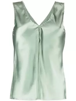 VOZ шелковый топ с необработанными краями, зеленый