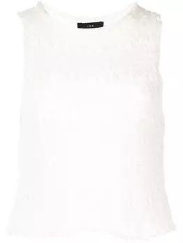 Voz укороченный трикотажный топ Flamm, белый