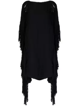 Voz вязаный топ с бахромой, черный