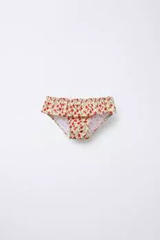 Возраст 1-6 лет/ трусы в цветочек ZARA, красный