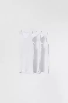 Возраст 2-6 / 3 года -набор базовых жилетов без рукавов ZARA, белый