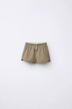 Возраст 2-6 лет/ текстурированные плавательные шорты ZARA, кэмел