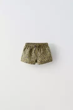 Возраст 2-6/шорты для купания с животным принтом ZARA, серый/натуральный